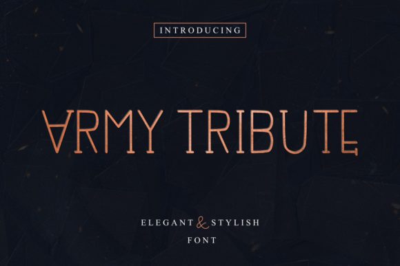 Army Tribute: The Simple Display Font for Polished Branding