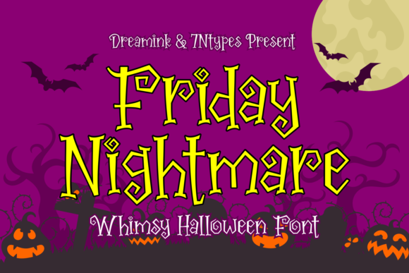 Friday Nightmare Display Font for Spooky Halloween Crafts