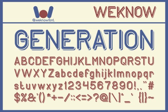 Generation: A Simple and Neat Lettered Display Font for Business Branding