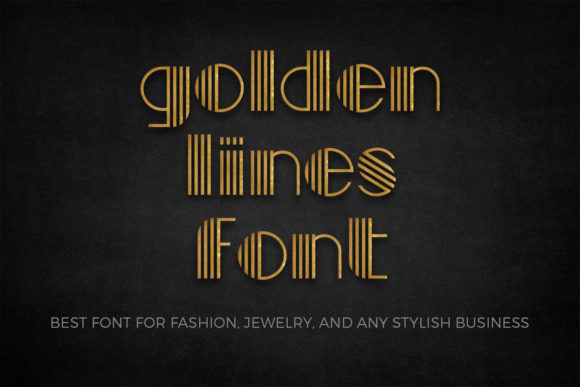 Golden Lines: A Unique Display Font for Premium Craft Projects