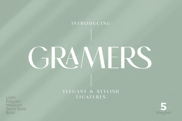Gramers Display Font for Editorial Design