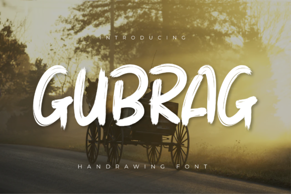 Gubrag: A Bold Brush Pen Display Font for Standout Branding