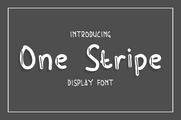 One Stripe Typeface: A Casual Display Font for Relaxed Branding