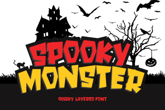 Spooky Monster Typeface for Halloween Editorial Design