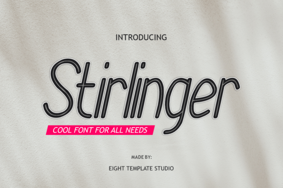 Stirlinger: The Minimal Display Font for Modern Craft Brands