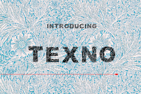 Texno Display Font for Cyberpunk and Tech Branding
